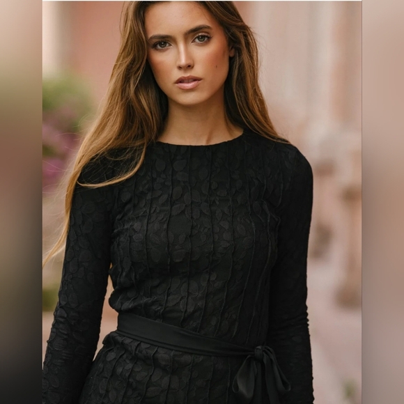 Aleeza Chic Cream Lace Long Sleeve Blouse - Picture 1 of 11